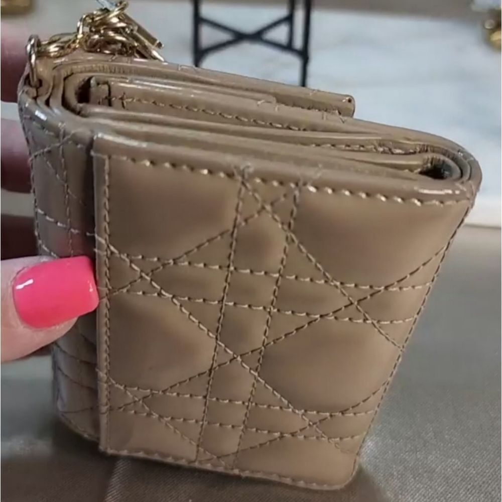 Lady Dior Lotus Compact Wallet Calfskin, Cannage Quilting 2022 Collection